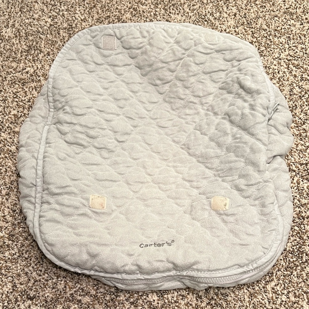 Carter's Light Gray Quilted Kids baby Car Stroller cover WARM